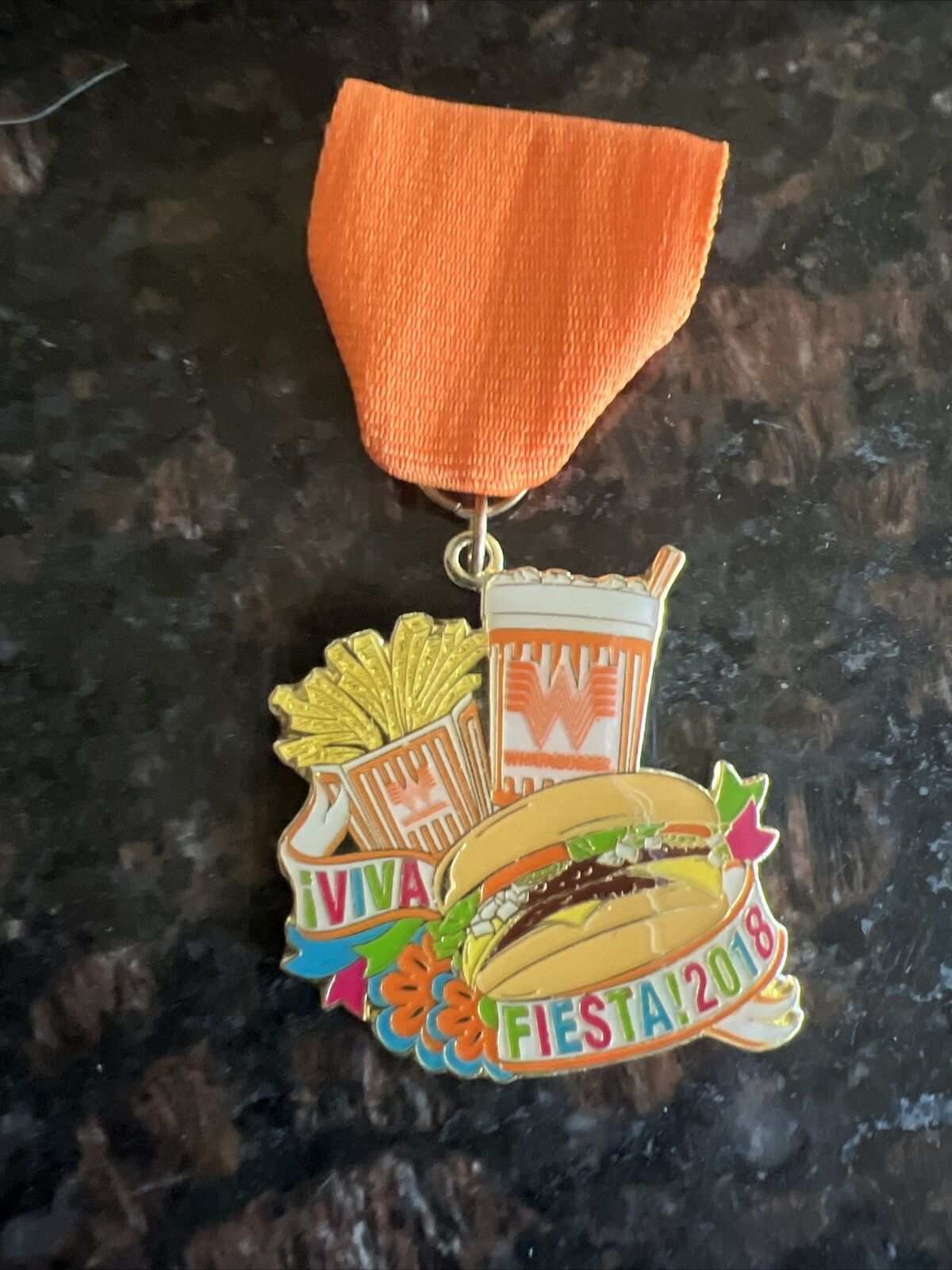 Rare San Antonio Whataburger Meal Fiesta 2018 Medal Pin