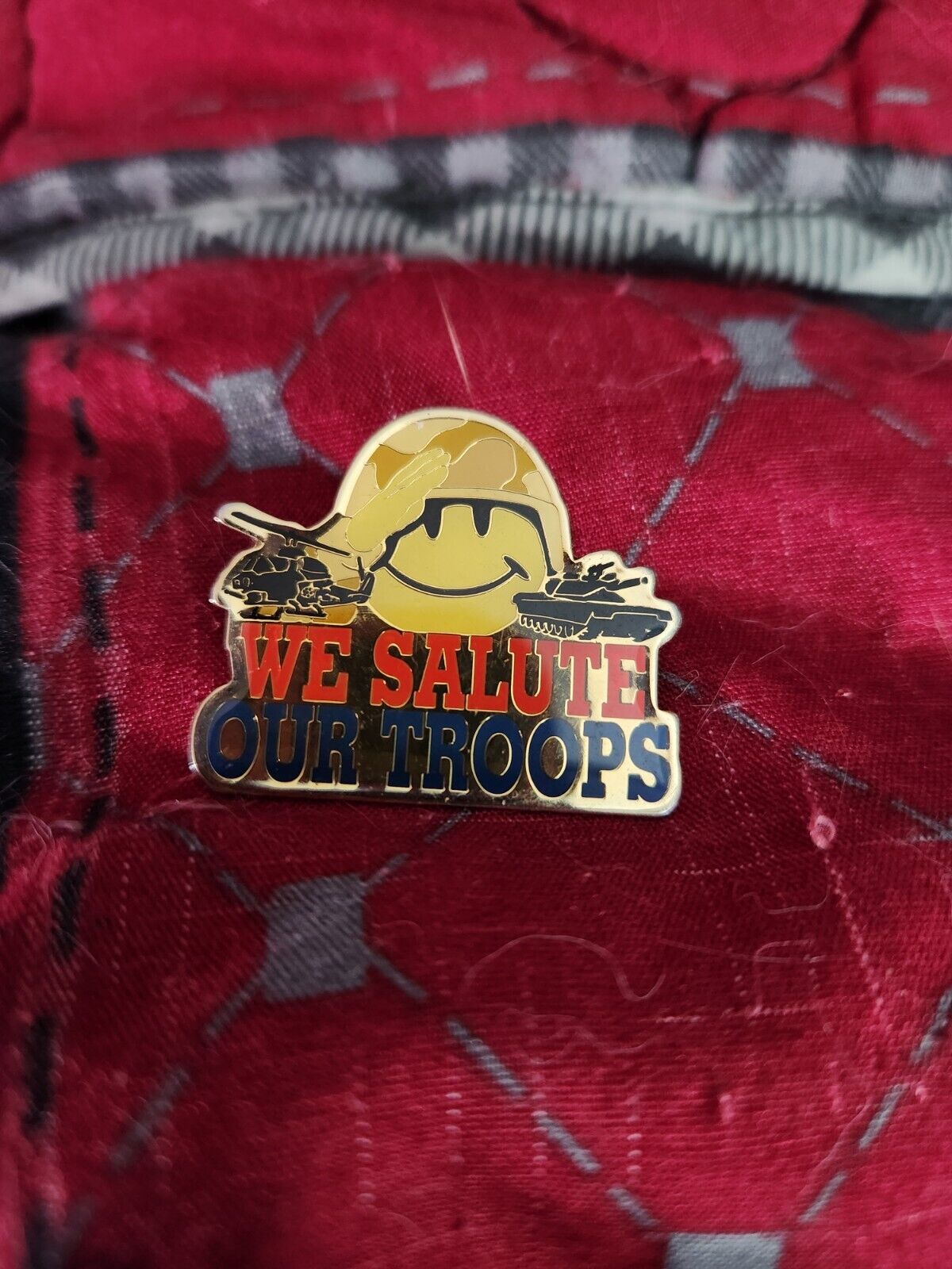 Walmart We Solute Of Troops Smiley Pin