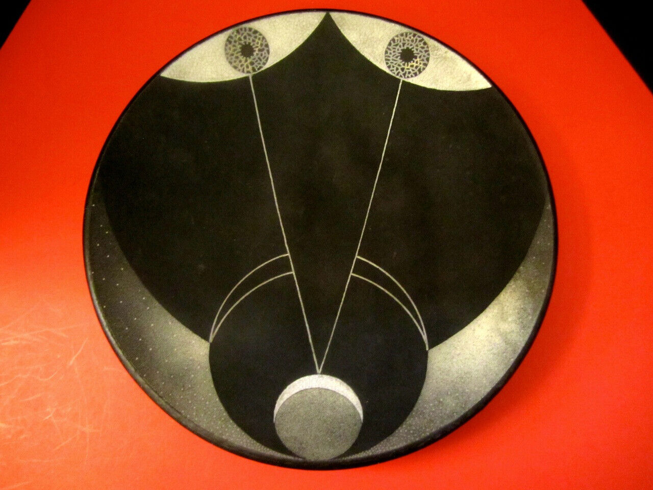 Vintage Ceramic Abstract Plate - Signed - C. 1996