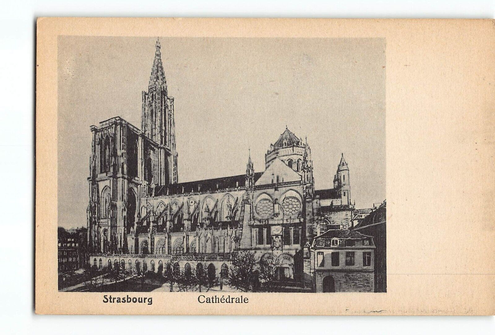 Old Vintage Postcard of France Strasbourg Cathédrale Strasbourg Cathedral