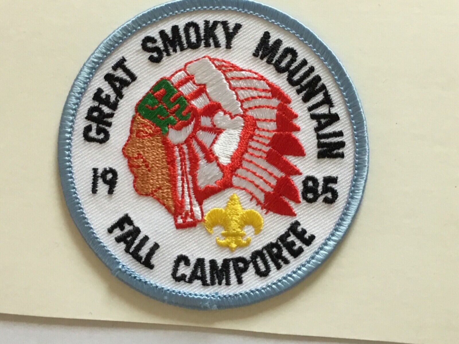 1985 Great Smoky Mountain Council Spring Camporee patch cs 75th Anniversary