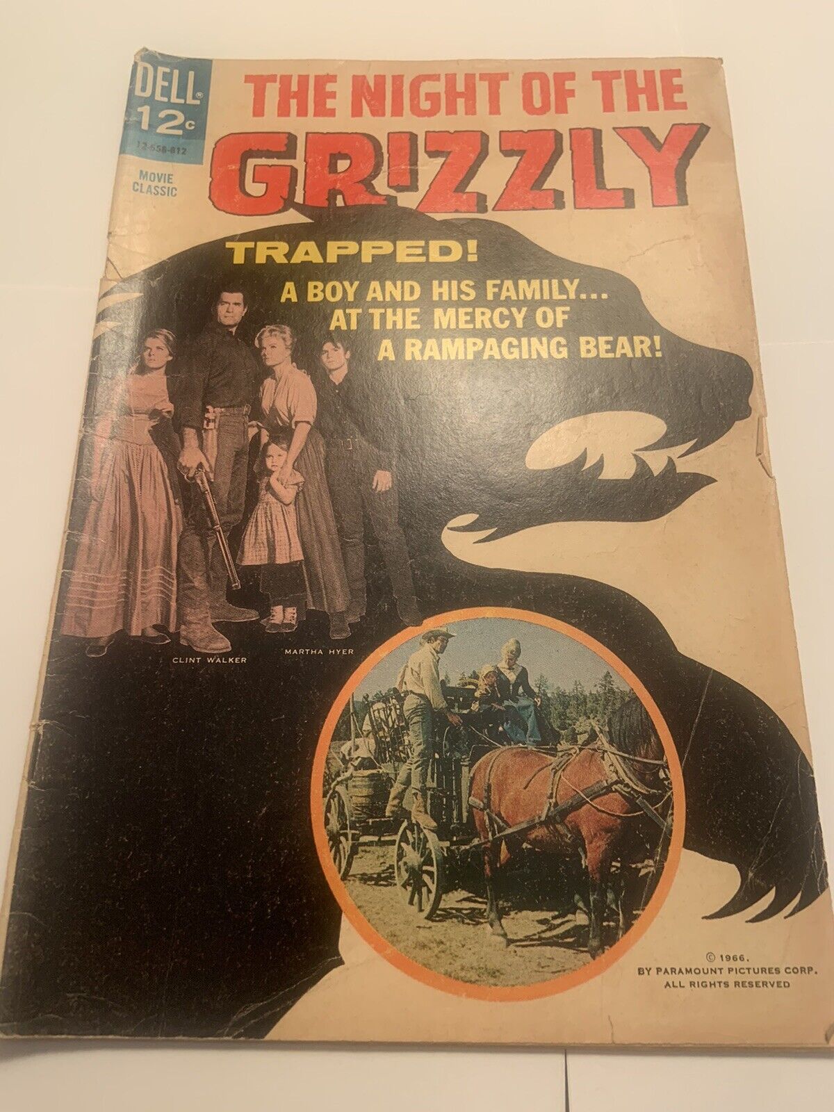NIGHT OF THE GRIZZLY (1966) Dell Movie Classic #12-558-612