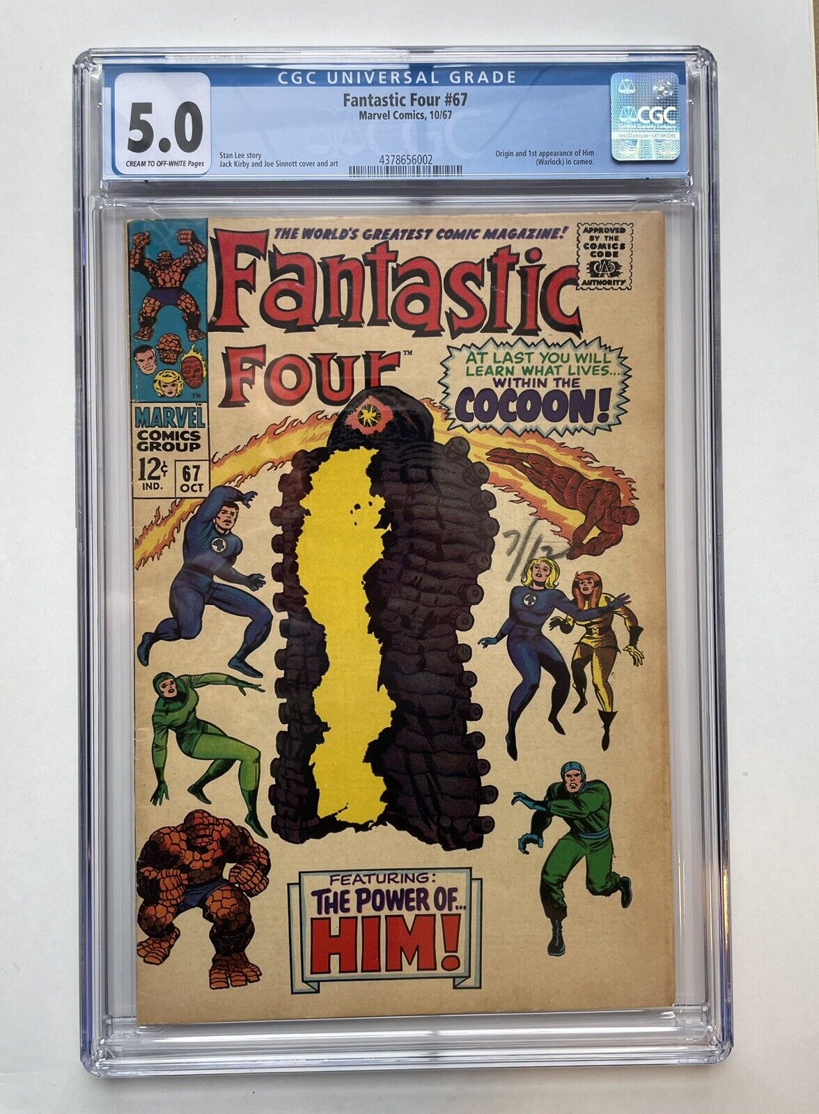 Fantastic Four #67 Marvel Comics 1967 CGC 5.0 Origin and 1st App. of Him 🔑