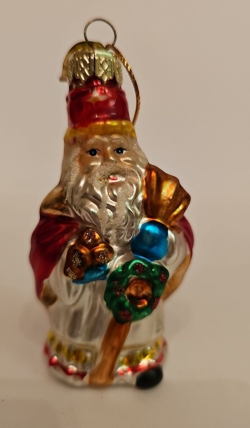 Thomas Pacconi Santa Around the World Netherlands Blown Glass Christmas Ornament