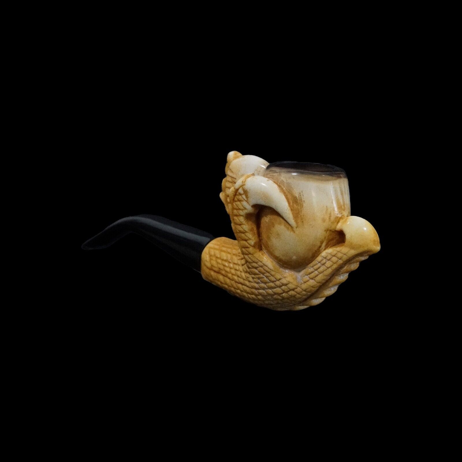 Eagle Claw Meerschaum Pipe handmade unsmoked with case D-78