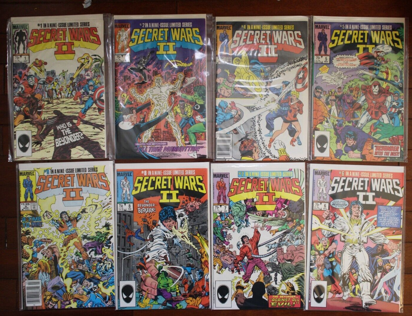 Secret Wars II #1-9 Complete Set Lot (1985 Marvel Comics) 1-9 (Issue 3 missing)