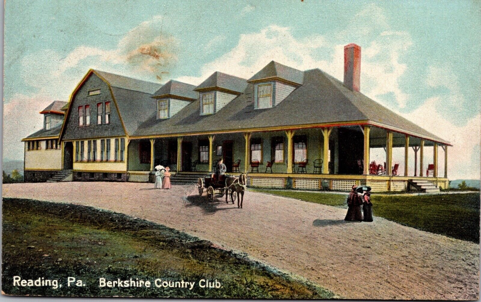 Postcard Berkshire Country Club in Reading, Pennsylvania