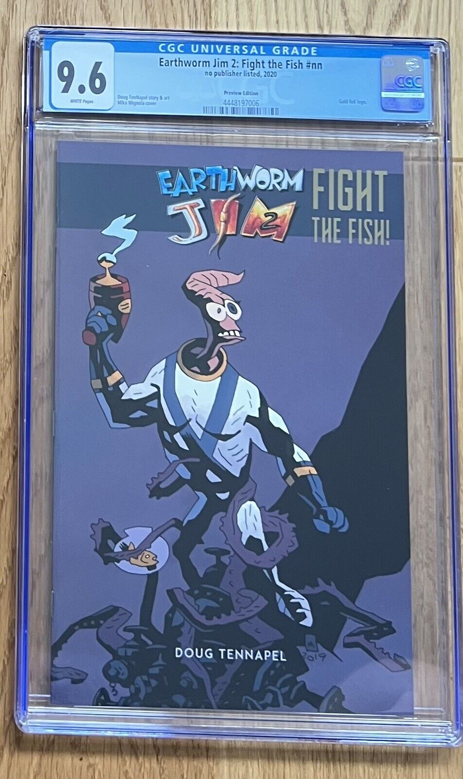 Mike Mignola Cover Earthworm Jim 2: Fight The Fish by Doug TenNapel CGC 9.6