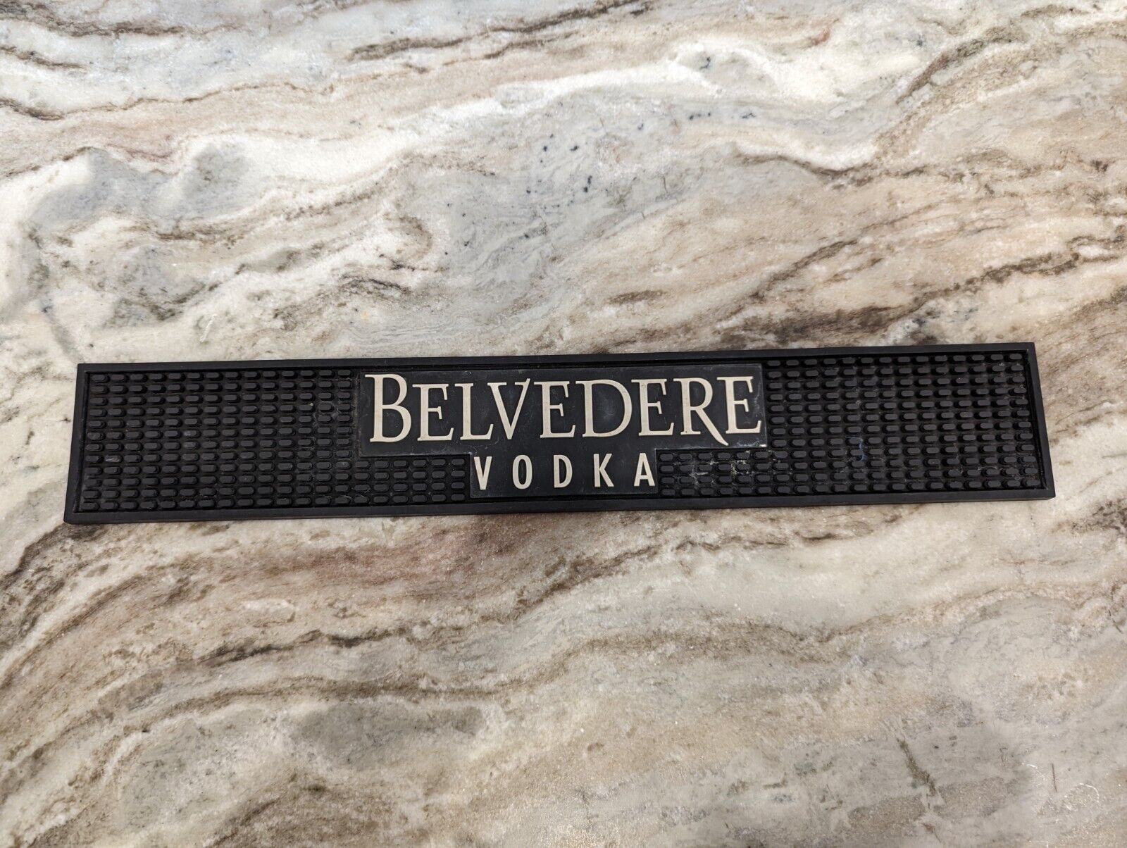 Belvedere Vodka Collectible Bar Mat Black And White 21\