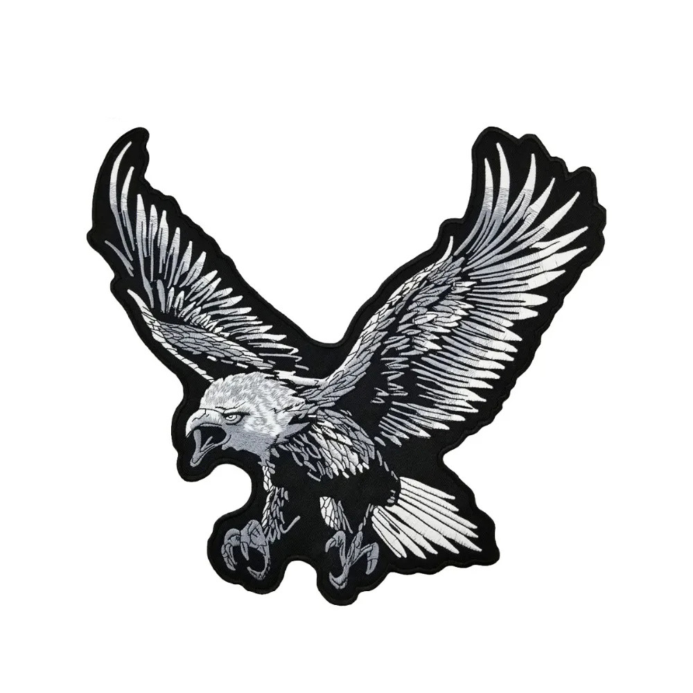 Patriotic Eagle Embroidery Iron on Patch for Clothing Applique DIY Badge Cool