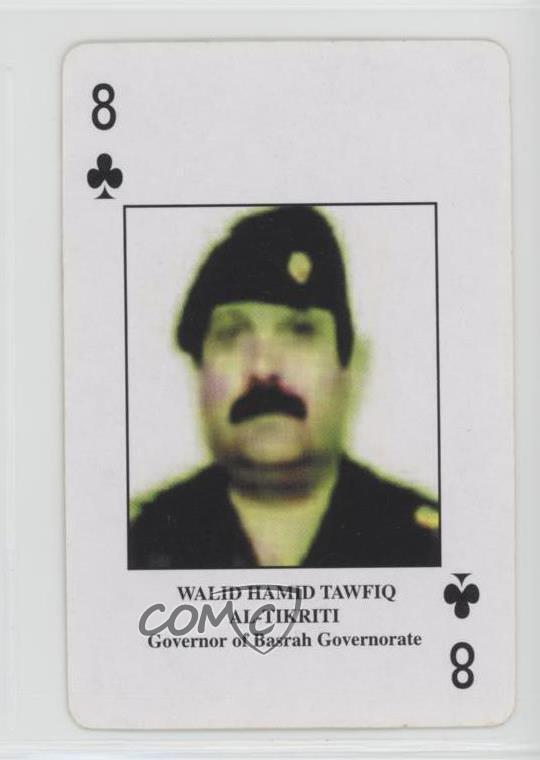 2003 CentCom Iraqi Most Wanted Playing Cards Walid Hamid Tawfiq Al-Tikriti 00jz