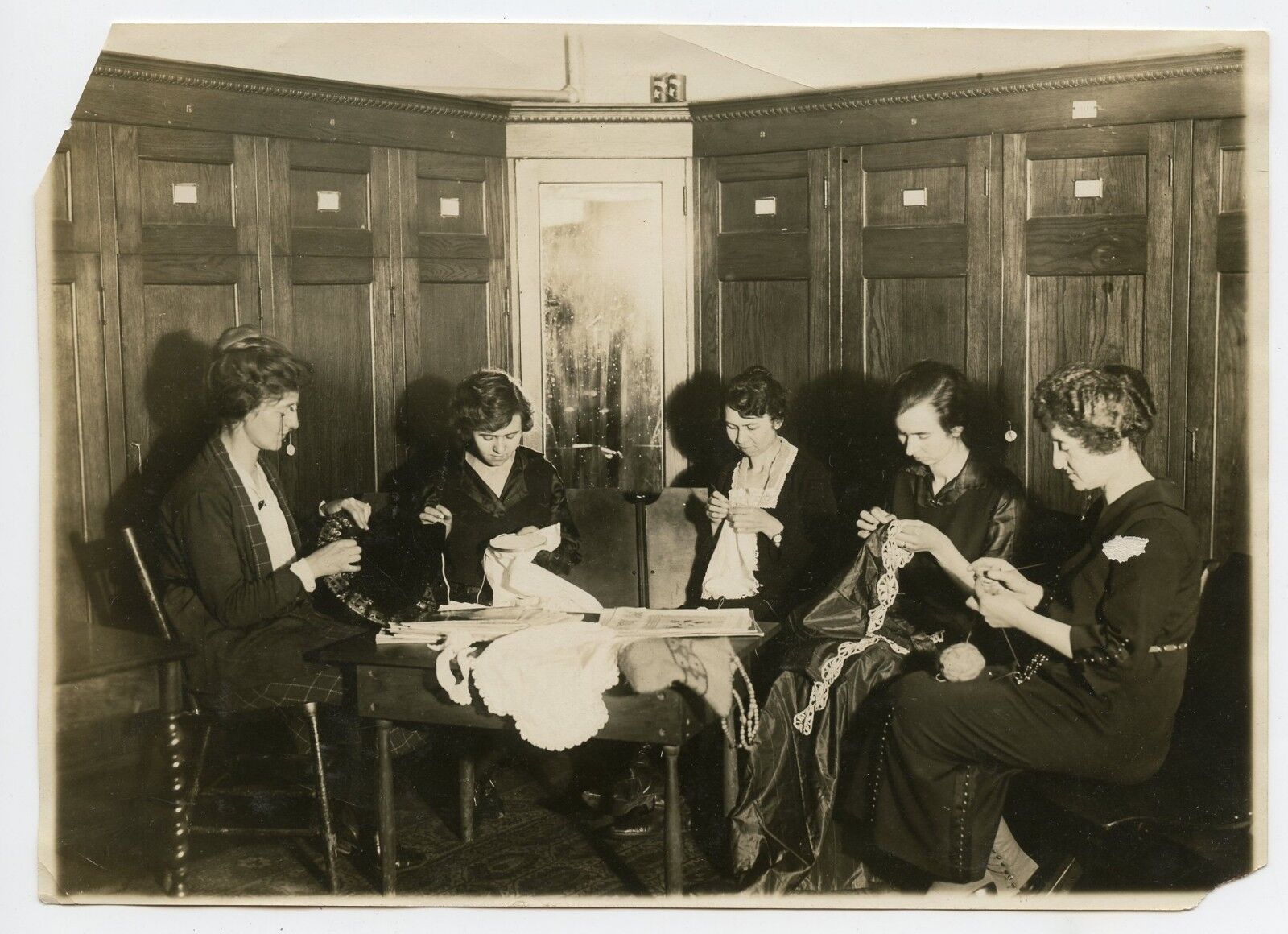 Women Crochet Sewing Club, Vintage Photo Mail to Broadway Methodist Church