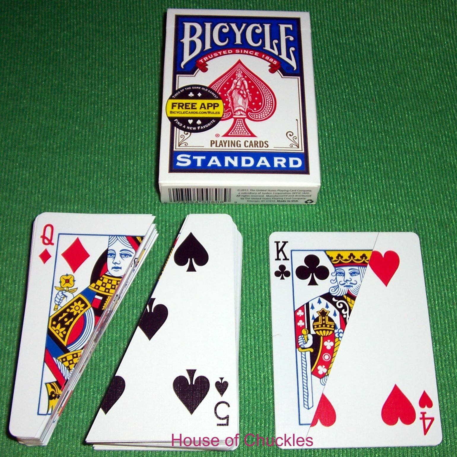 Comedy Split Deck - Blue Bicycle Back - Magic Playing Card Trick