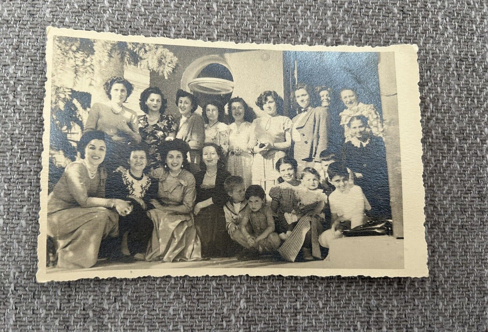 Turkey - Real Photo Group Of Turkish Women And Children 1940/1950s