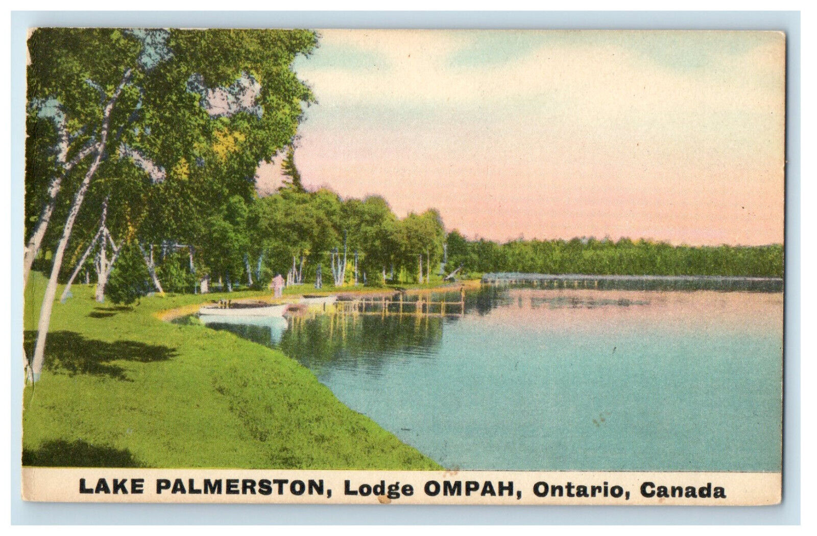 c1910 Lake Palmerston Lodge Ompah Ontario Canada CA Unposted Postcard