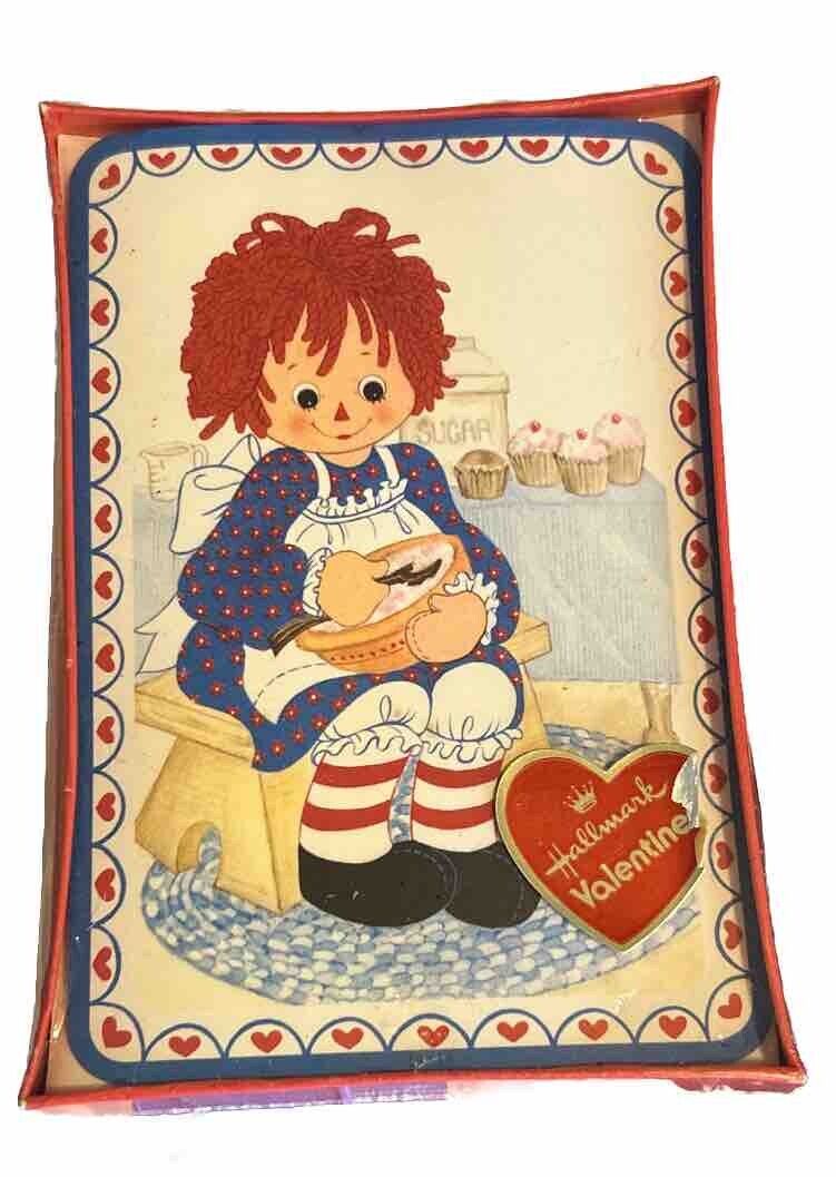 Vtg 1970’s Raggedy Ann Valentine Cards Box of 12 Sealed New Old Stock