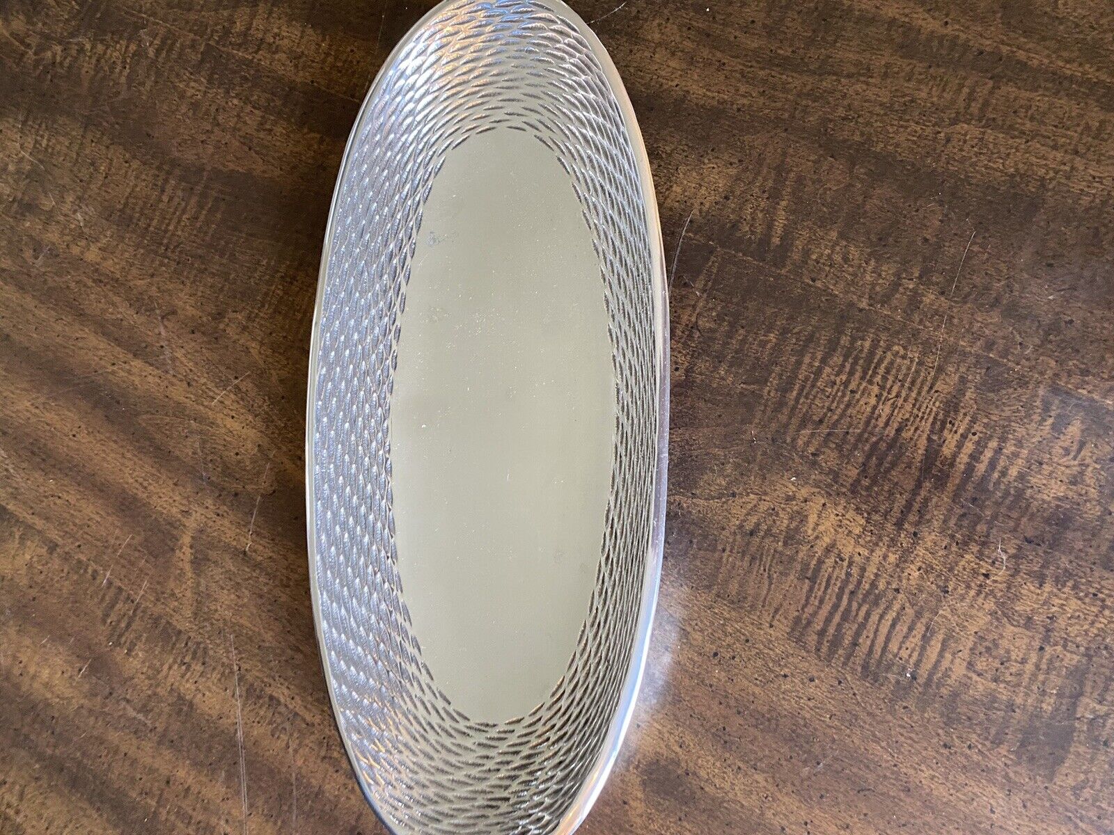 Marchesa Bread Tray with HammerAll Over in Polished Finish 6 by14 inches