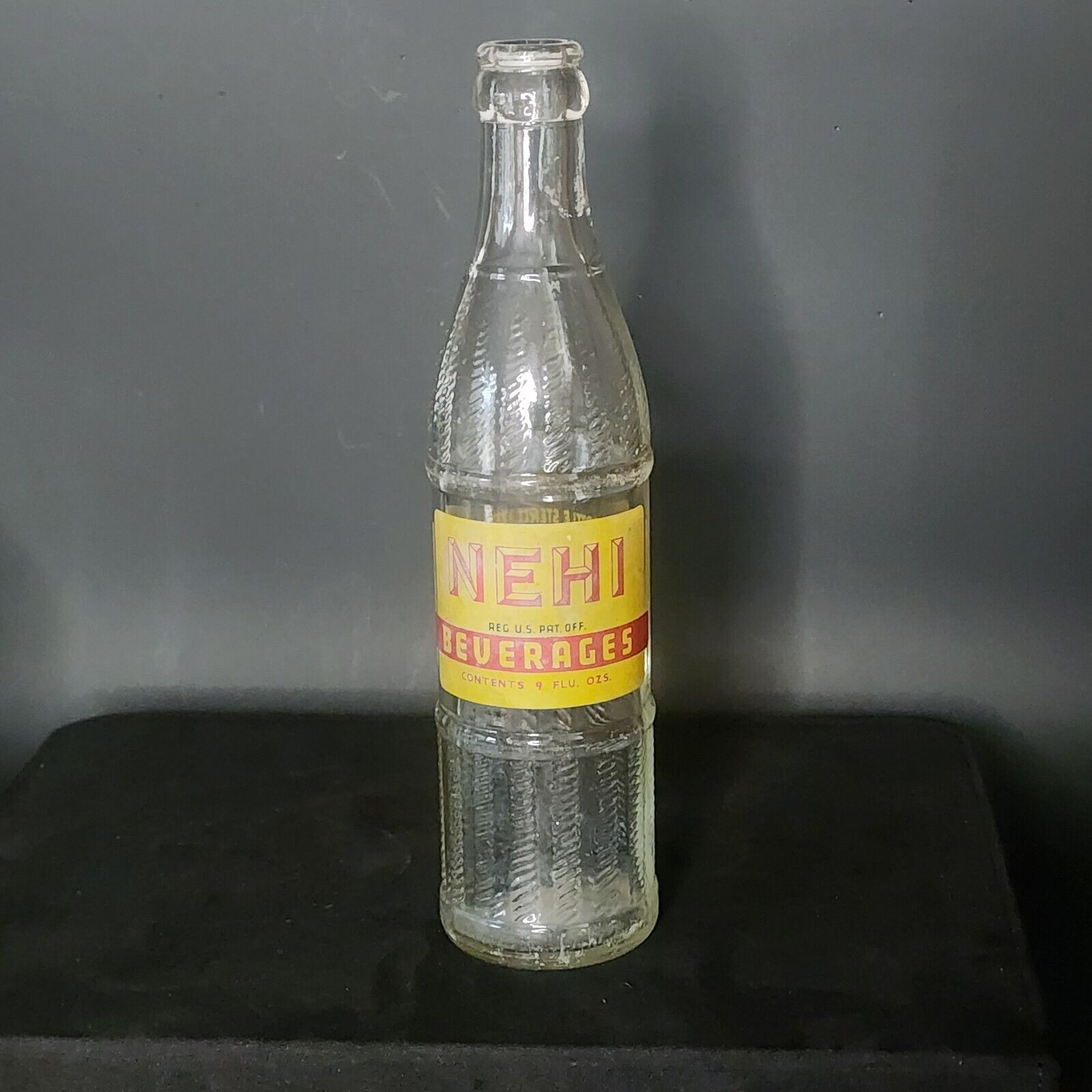 1950s Retro ACL Nehi Beverages 10 Oz Soda Bottle Muncie Indiana Rare Vintage 