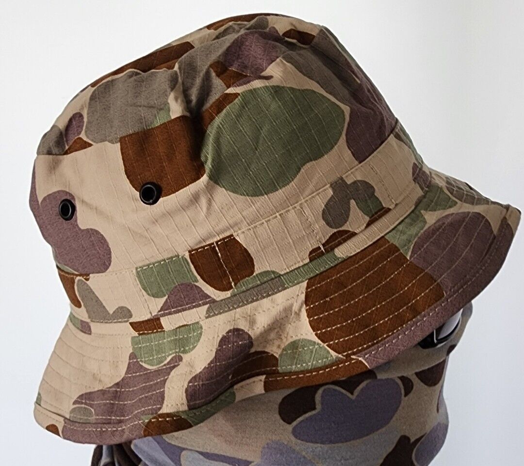 Large Australian Desert Camouflage Giggle Hat Boonie Bucket Bush Camo Cap dpdu