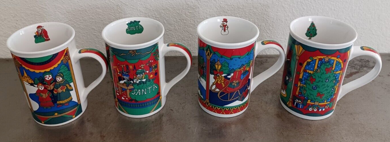 4 Fine Works Christmas Coffee Mugs
