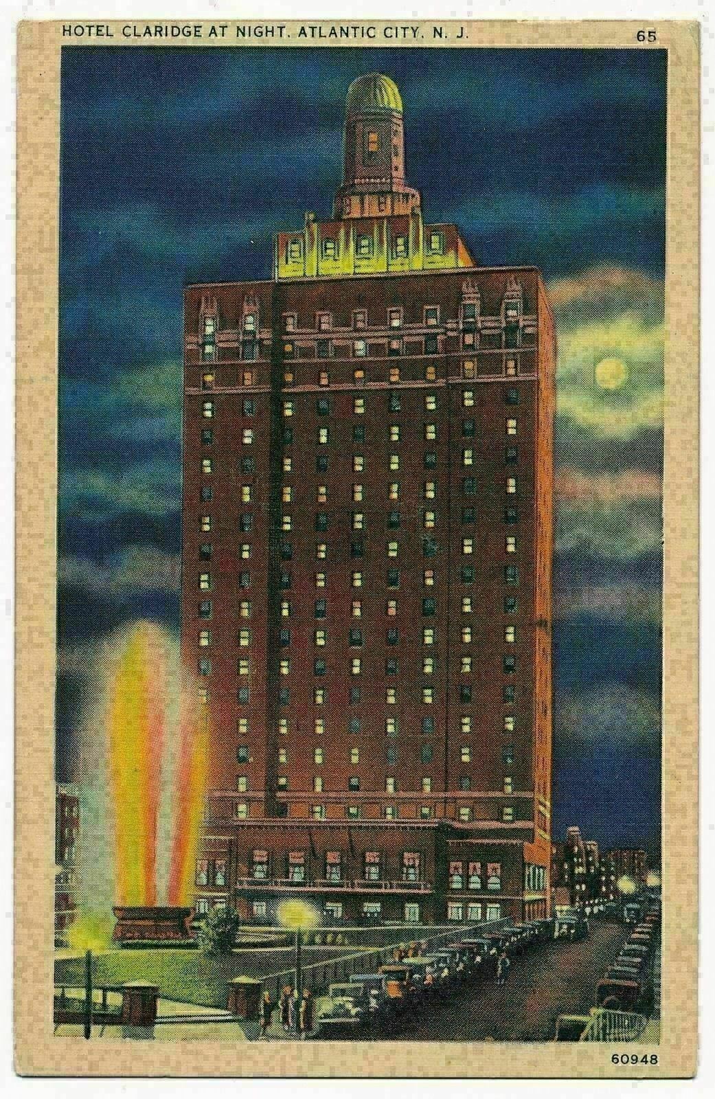Hotel Claridge at Night, Atlantic City, New Jersey 1940