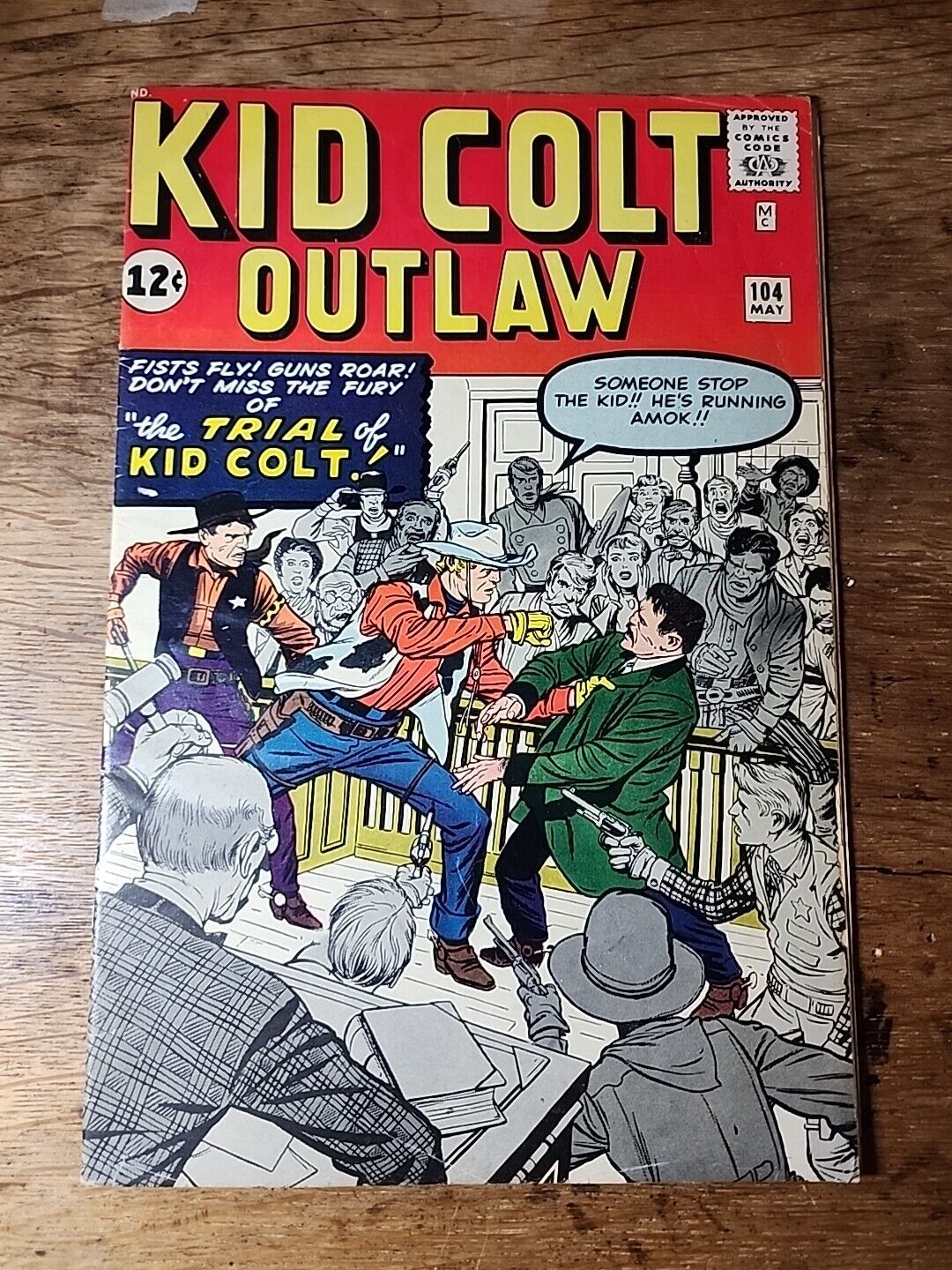 Kid Colt Outlaw Issue 104 May 1962 Kirby Cover Marvel Silver Age Cowboy Comic