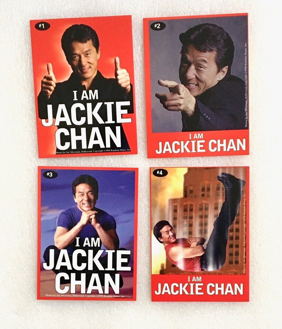 I am Jackie Chan Ballantine Promo Trading Card Set(4) 1998 SDCC RARE
