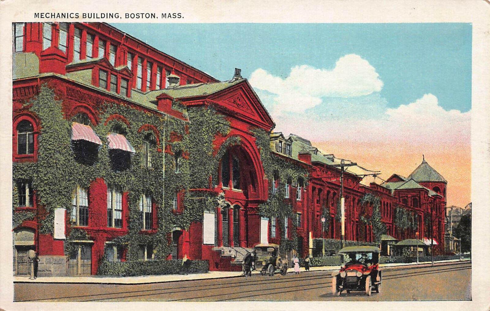 Mechanics Building, Boston, Massachusetts, Early Postcard, Used