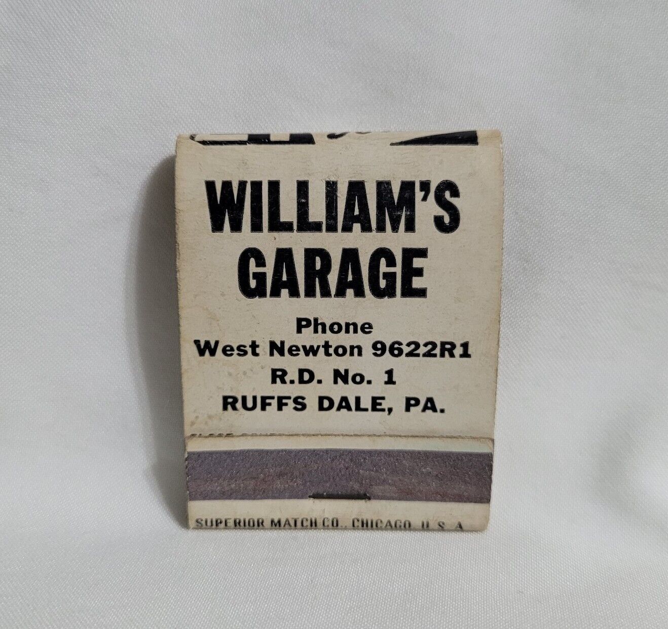 Vintage William\'s Auto Car Repair Garage Matchbook Ruffs Dale PA Advertising