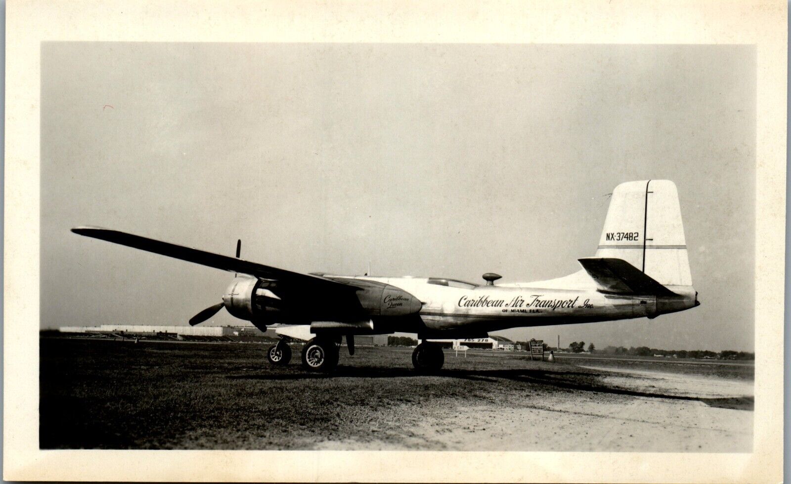 Douglas A-26 Invader Plane Photo (3 x 5) Caribbean Air Transport