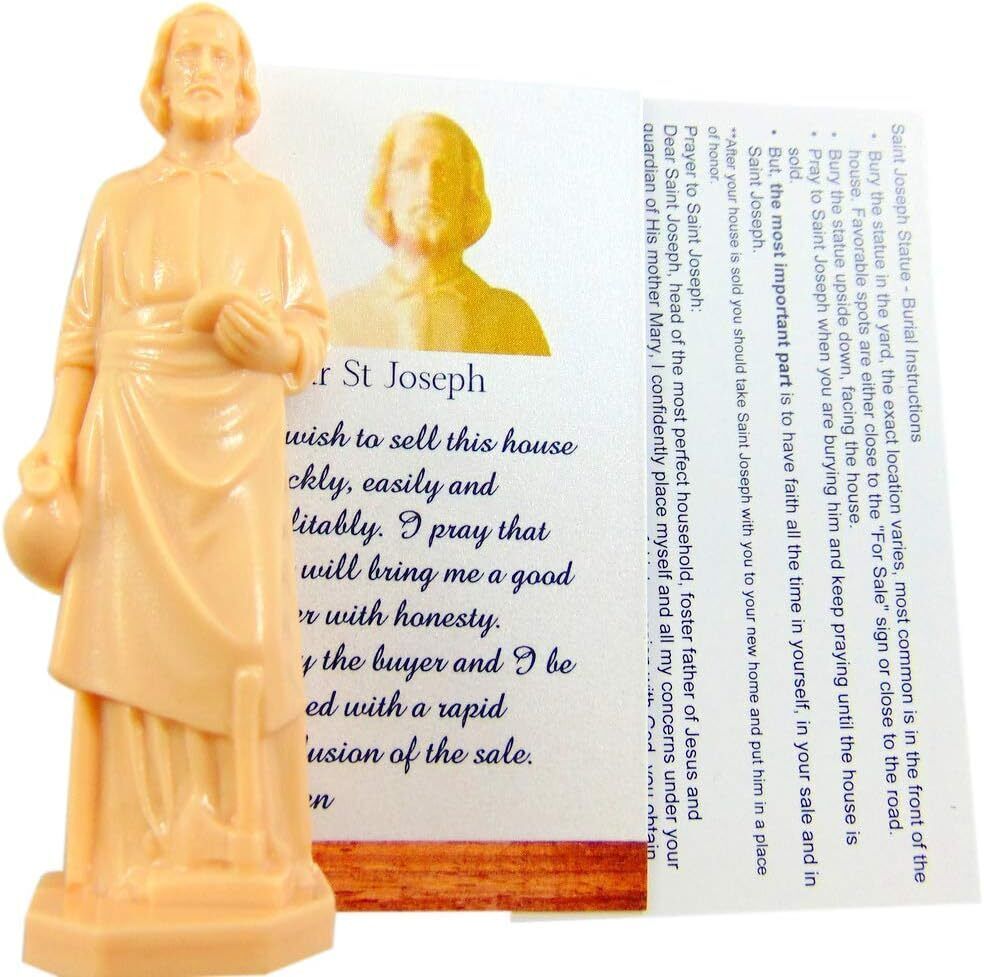 Westmon Works Saint Joseph Statue for Selling Homes with Card and House... 