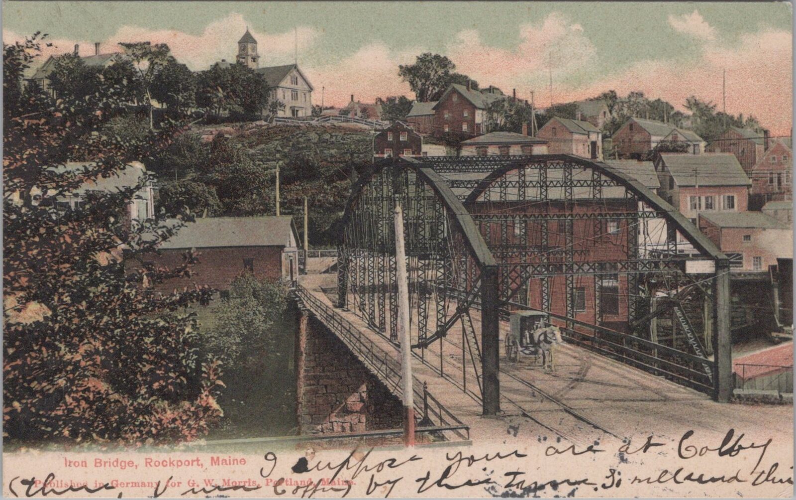 Iron Bridge, Rockport Maine Rockport 1906 Postcard