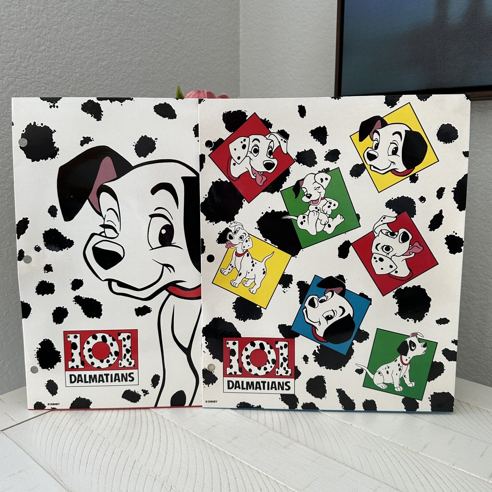 Disney\'s 101 Dalmatians Vintage 90s 3 Ring Folder Set For  School Blinder Lot
