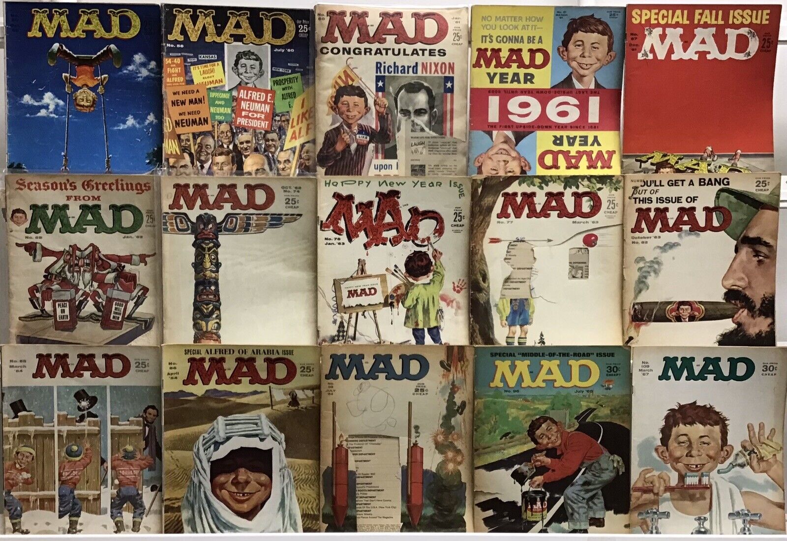 1960’s MAD Magazines - Lot Of 15