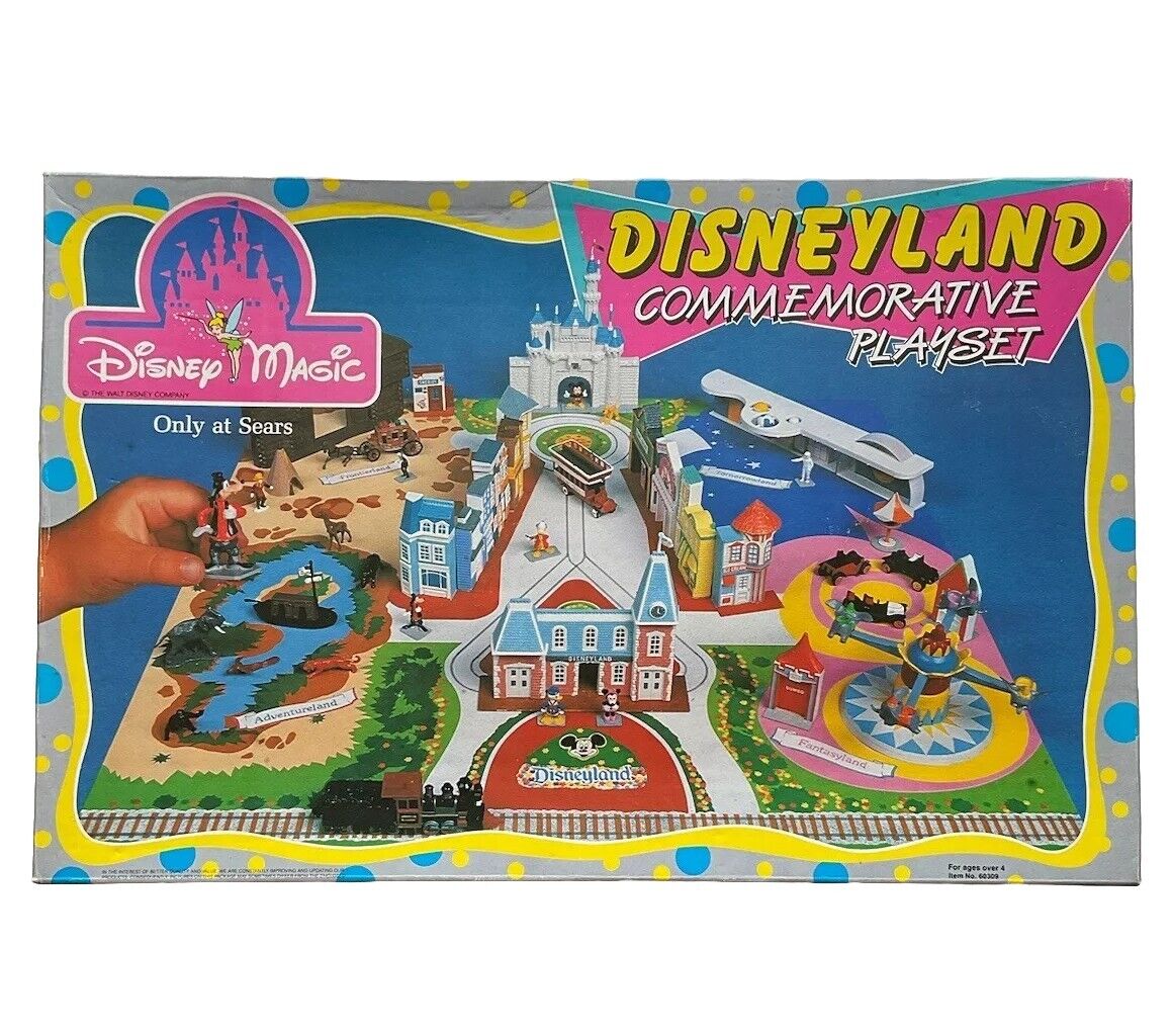 Vintage Disney Magic Disneyland Commemorative Play Set Sears Exclusive 1988