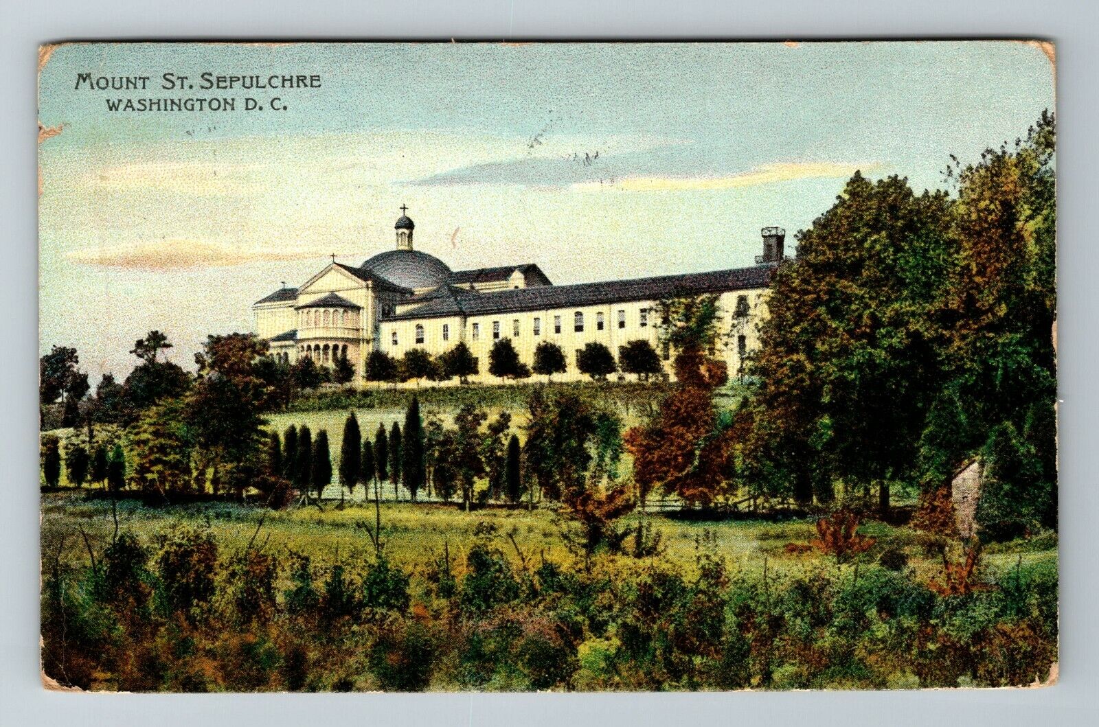 Washington DC-Mount St Sepulchre, Outside Scenic View, Vintage Postcard