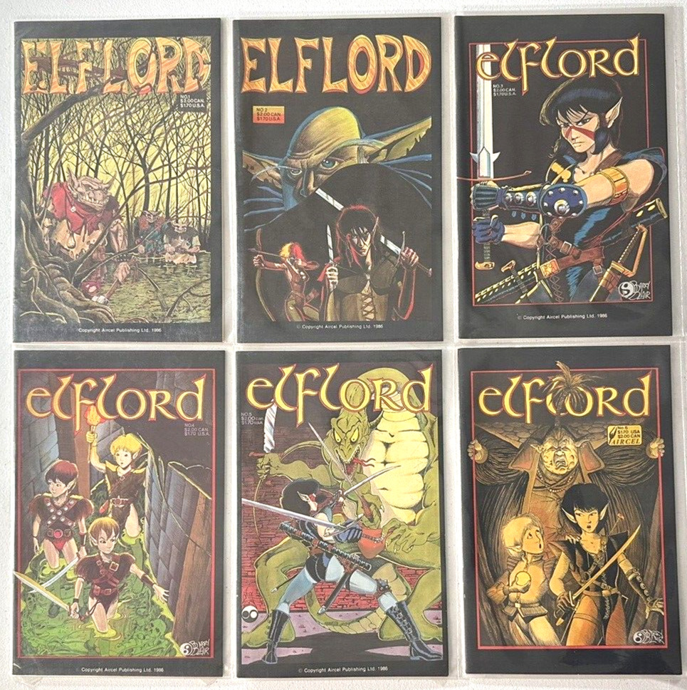 Elflord Vol 1 #1-6 Complete Run Aircel 1986 Lot of 6 NM