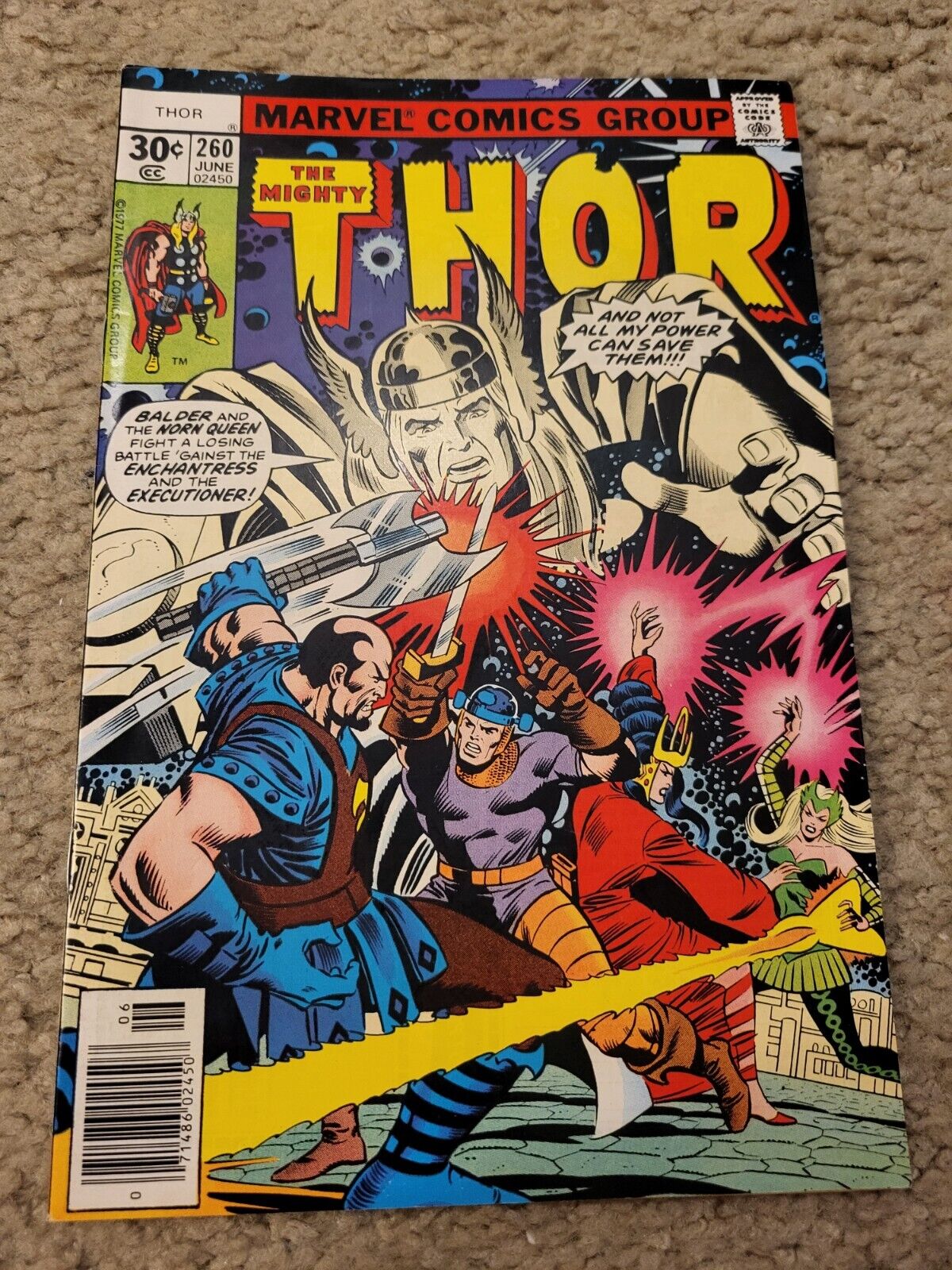 THOR 260 Marvel comics lot - Walt Simonson - 1977 HIGH GRADE