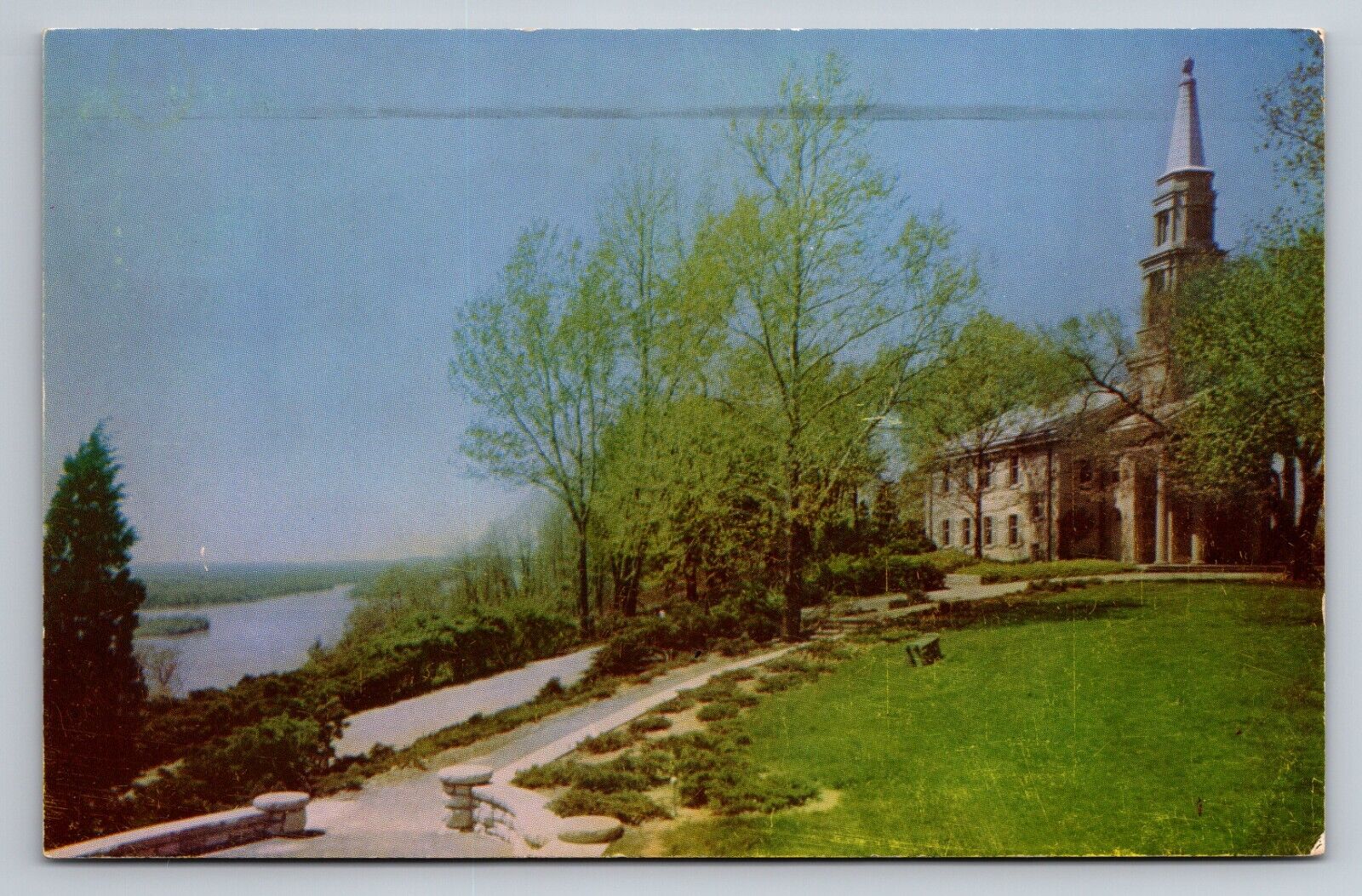 The Principia College Chapel Elsah Illinois Vintage Posted 1952 Postcard