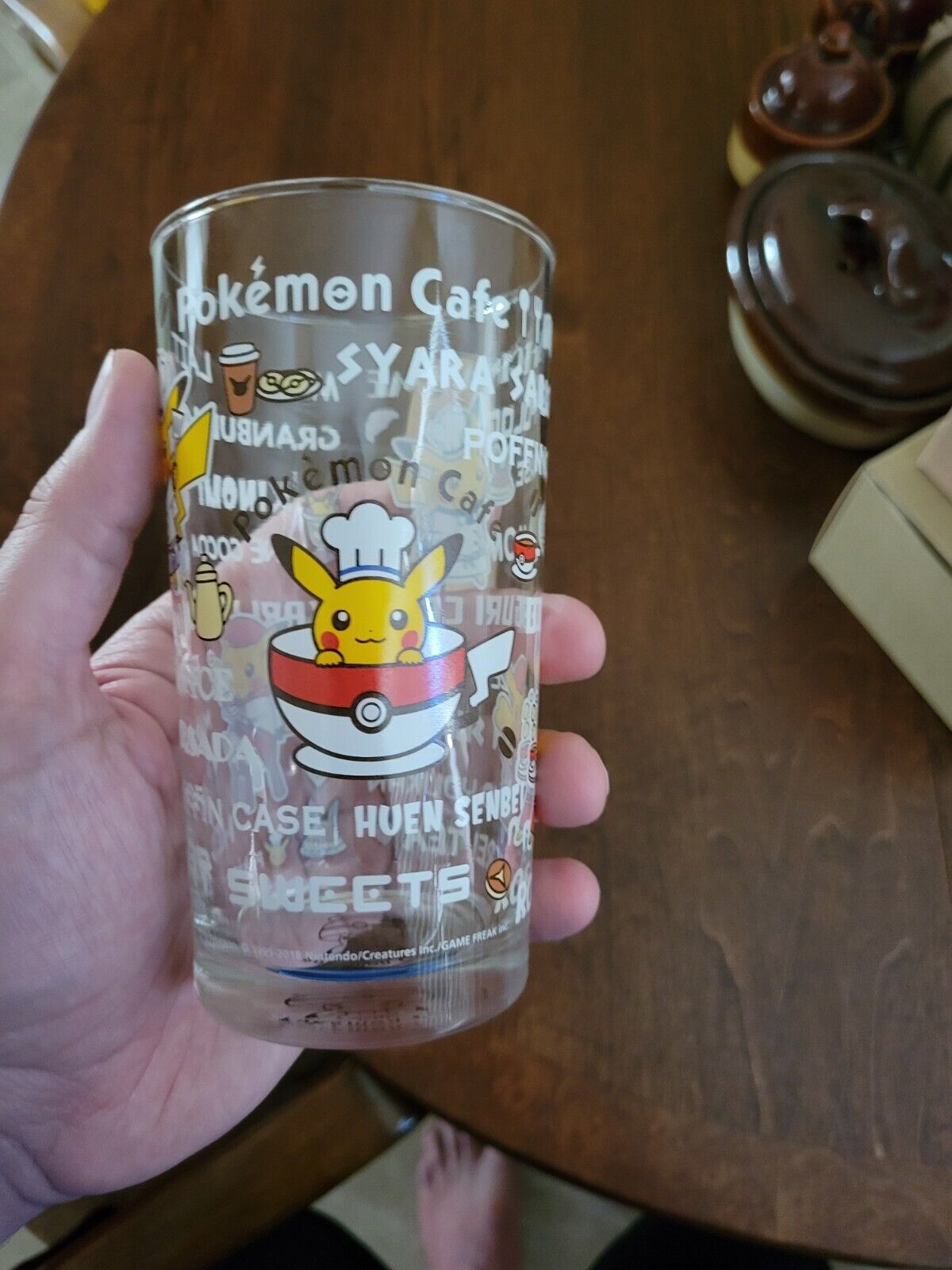Pokemon Cafe Pikachu Glass Cup Drinking Glass glassware W/Box New Japan