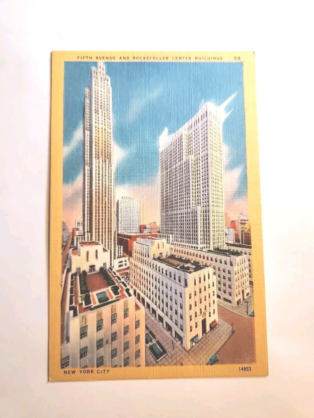 Postcard Vintage Fifth Avenue & Rockefeller Center Buildings. New York City A292