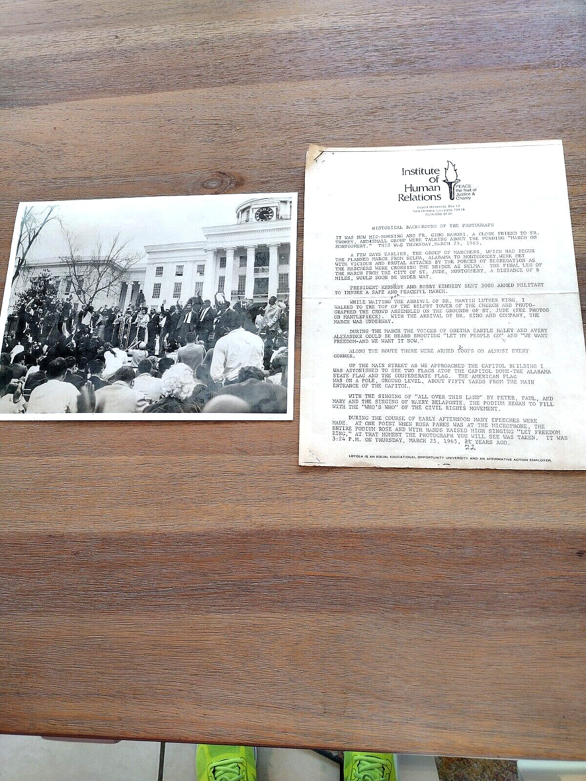 1965 Montgomery Historical Civil Rights Photograph Martin Luther King Provenance