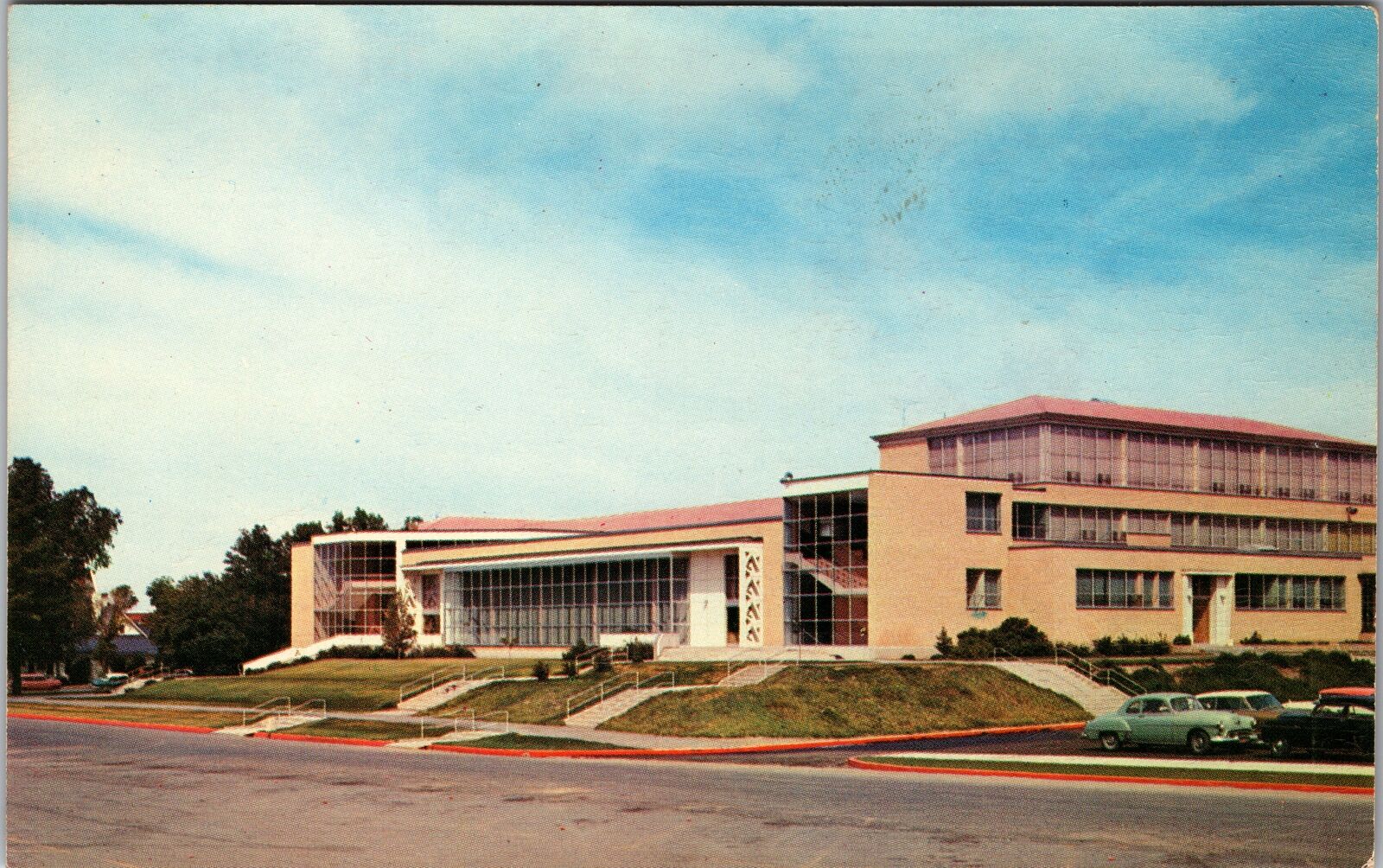 Logan UT-Utah, Student Union Building, USAC, Outside, Vintage Postcard