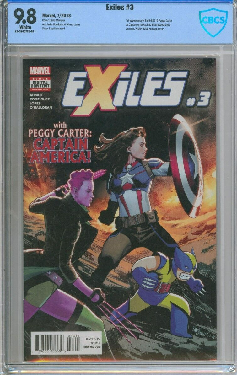Marvel Comics Exiles #3 CBCS 9.8 1st Appearance Of Earth-86315 Peggy Carter