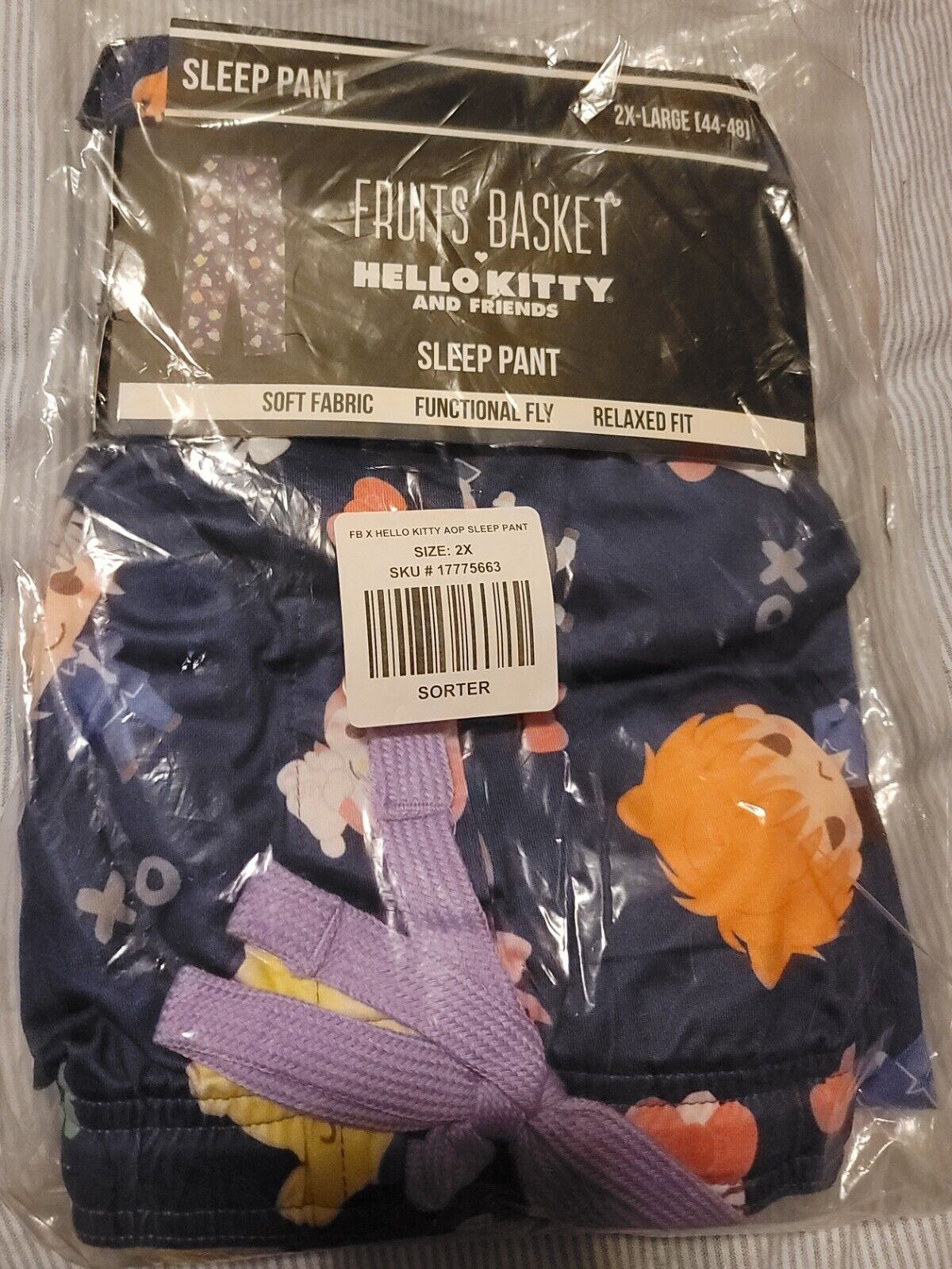 NEW Fruits Basket x Sanrio Collab Pajama Pants Boxlunch Size 2X