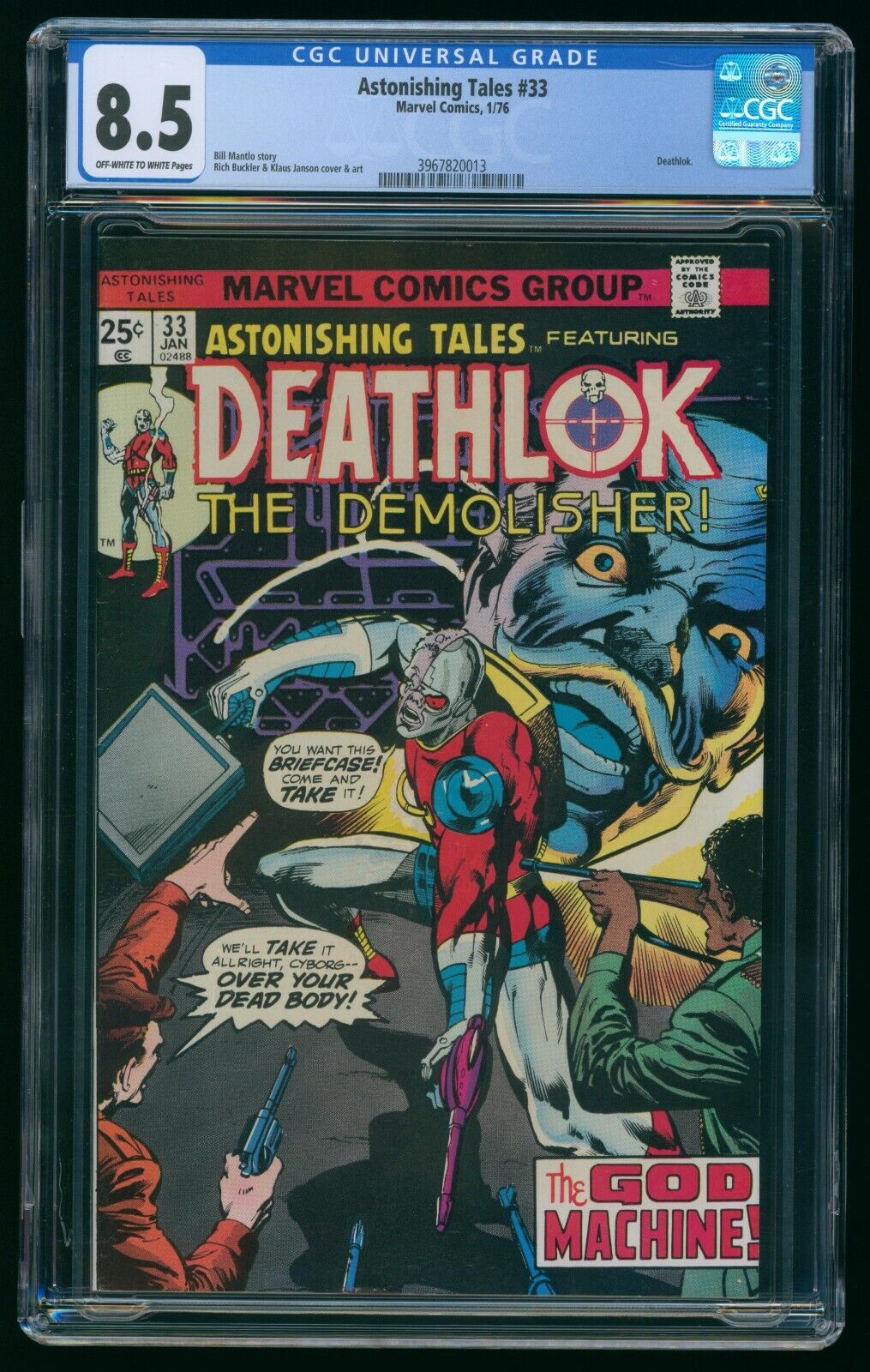 ASTONISHING TALES (1976) #33 CGC 8.5 DEATHLOK WHITE PAGES