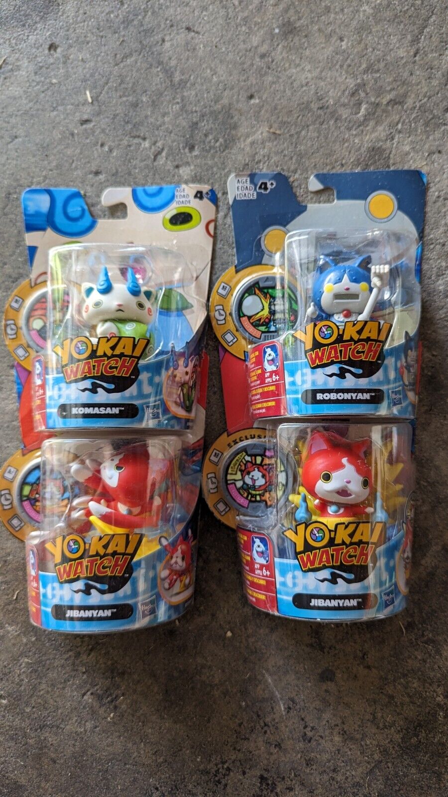 New Hasbro ALL FOUR BUNDLE YO-KAI WATCH Medal Moments Figures & Medals 
