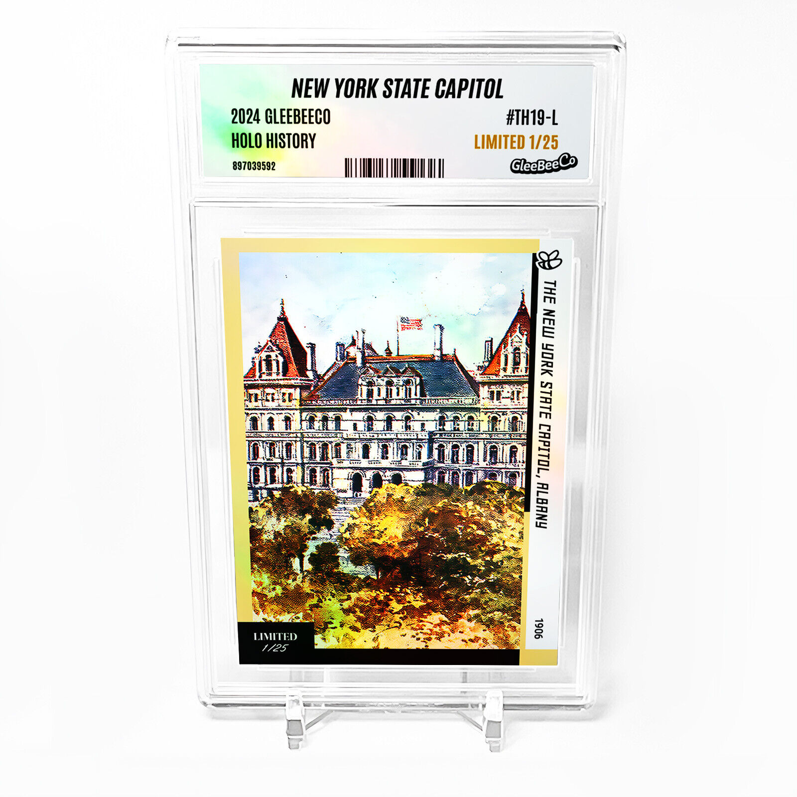 THE NEW YORK STATE CAPITOL, ALBANY 2024 GleeBeeCo Card 1906 Holo #TH19-L /25