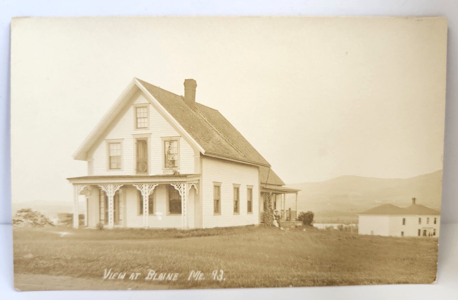 RPPC Blaine Maine  House Home View 93 Early 1900's Antique