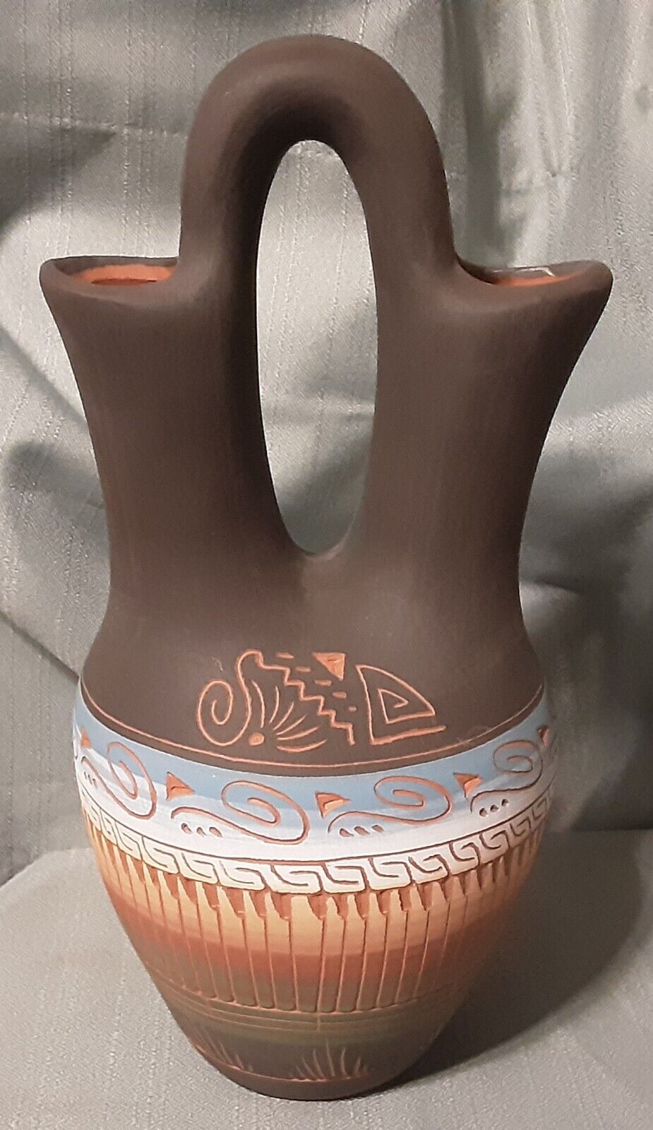 Vintage Native American Navajo Pottery Wedding Vase
